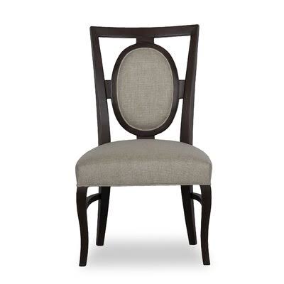 Linen/Charcoal King Louis Back Side Chair Y777