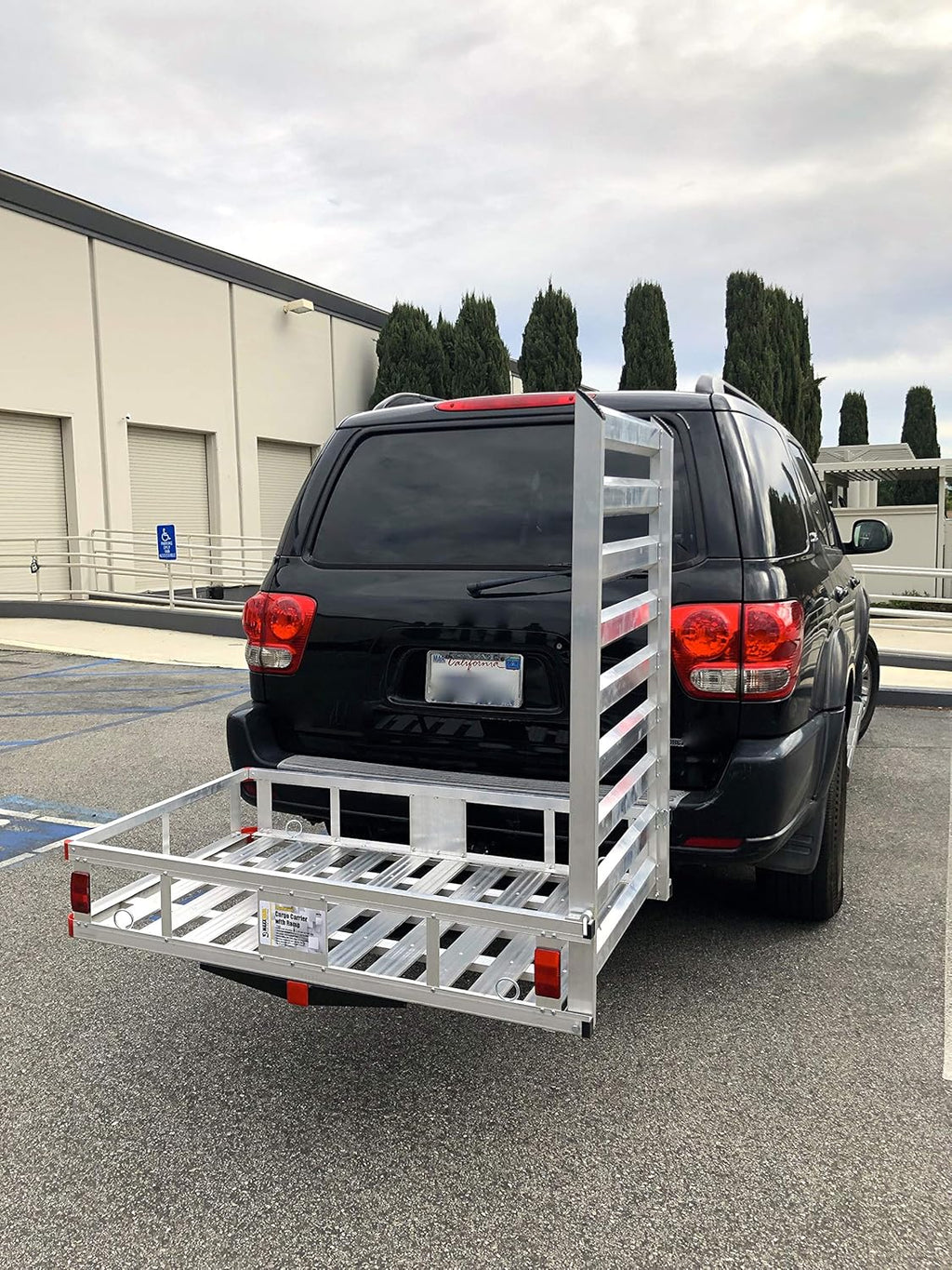 Aluminum Cargo Carrier with High Side Rails and Ramp, 500 lb. Capacity R7486