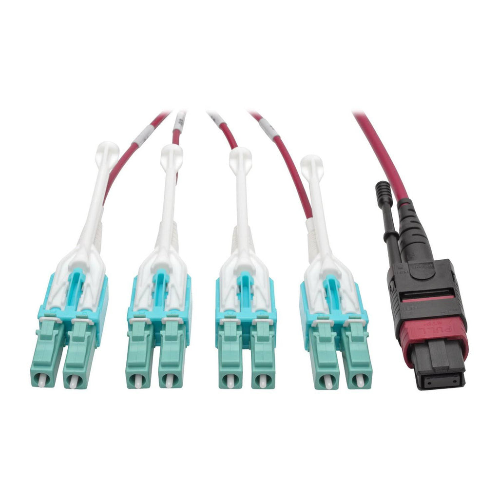 OM4 Fiber Optic Patch Cable 10 ft Magenta S696936