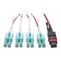 OM4 Fiber Optic Patch Cable 10 ft Magenta S696936