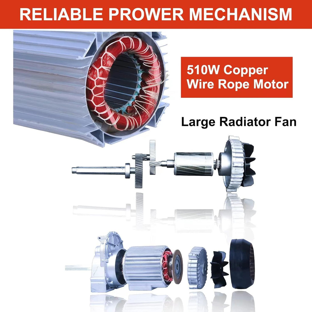 Electric Hoist 440LBS Electric Winch, Wire Remote Control, 110V Steel Electric Lift, Household Small Crane with 2 Lift Slings Straps P453