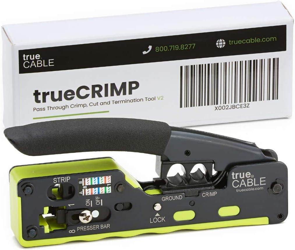 Crimp and Termination Tool for Cat5e, Cat6, Cat6A Ethernet RJ45 Connectors A8522