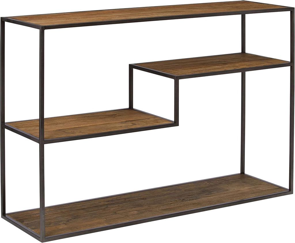 Mid-Century Modern Wood and Metal Bookcase P7815