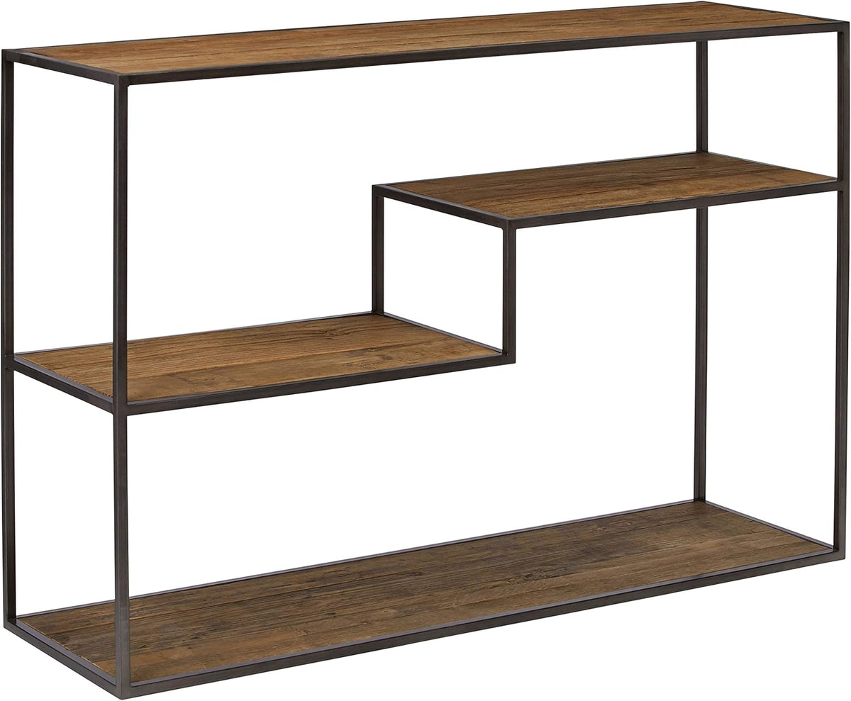 Mid-Century Modern Wood and Metal Bookcase P7815