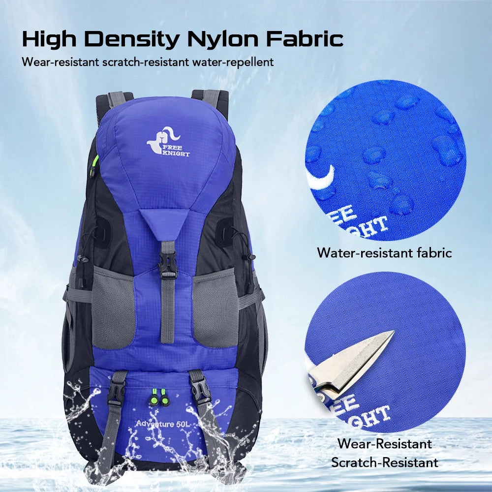 50L Water-resistant Hiking Backpack Daypack Z487