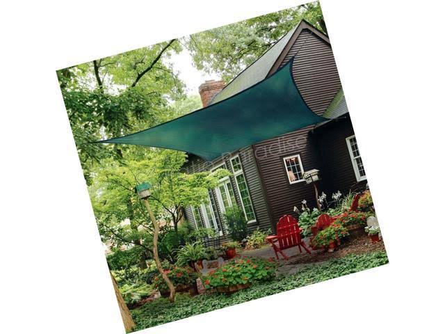 16x16 Dark Green Sun Shade Sail Square Canopy Z577
