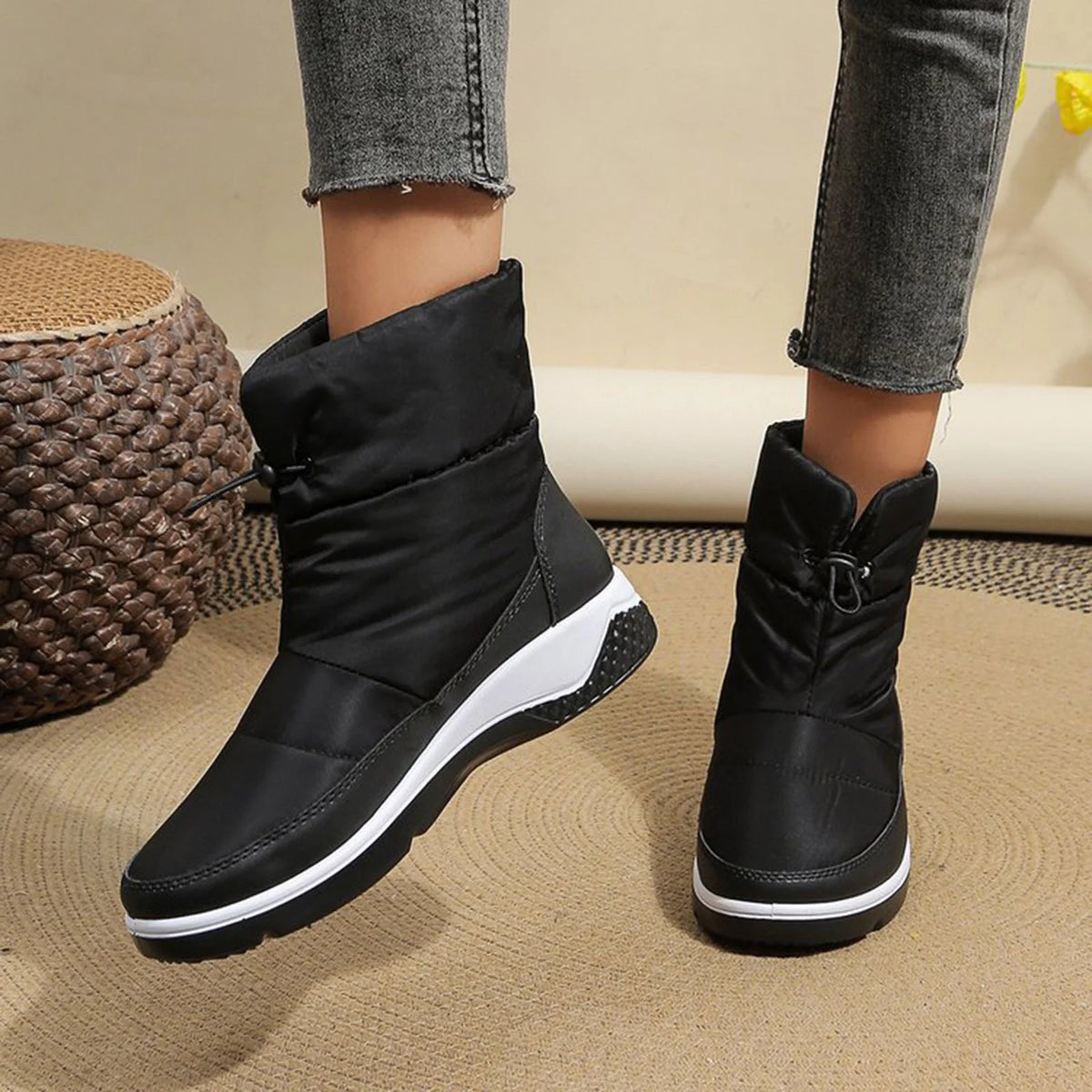 Snow Boots with Side Zippers Cotton Shoes V72341