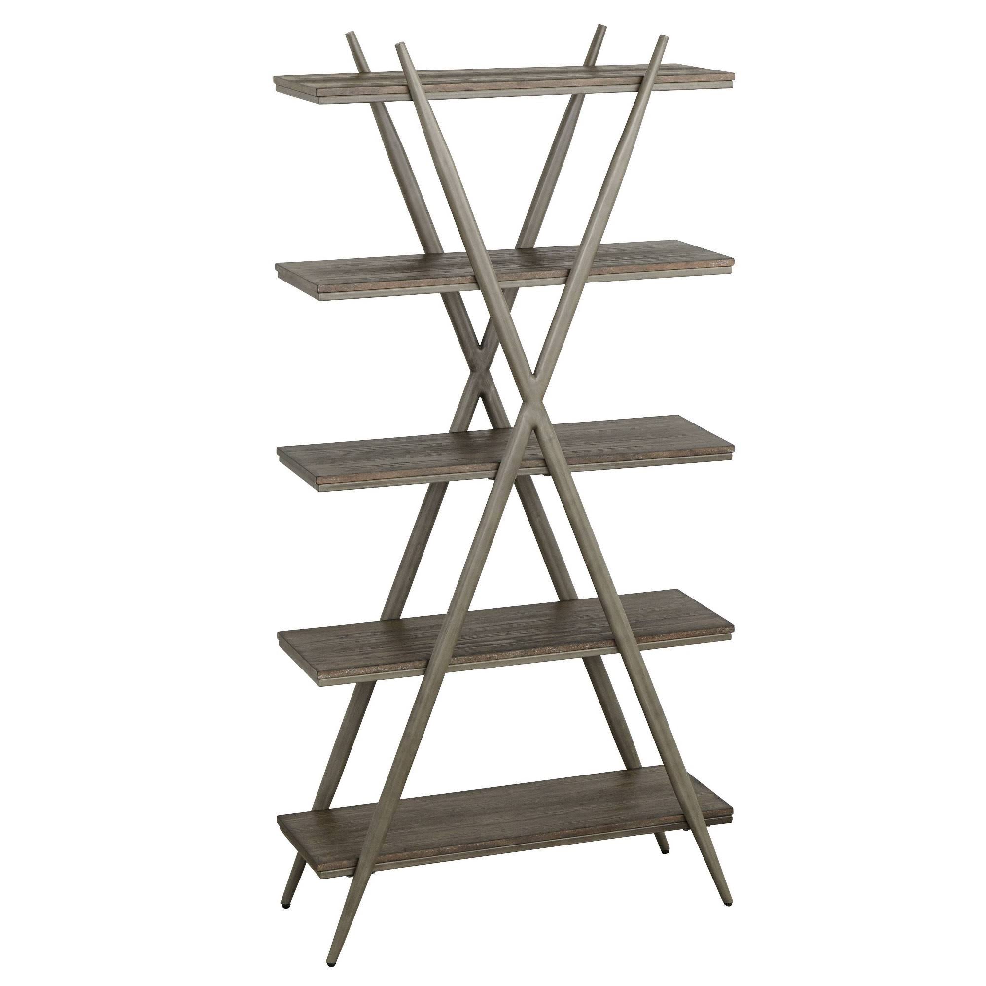 Grey 5-Tier Bookcase C445020
