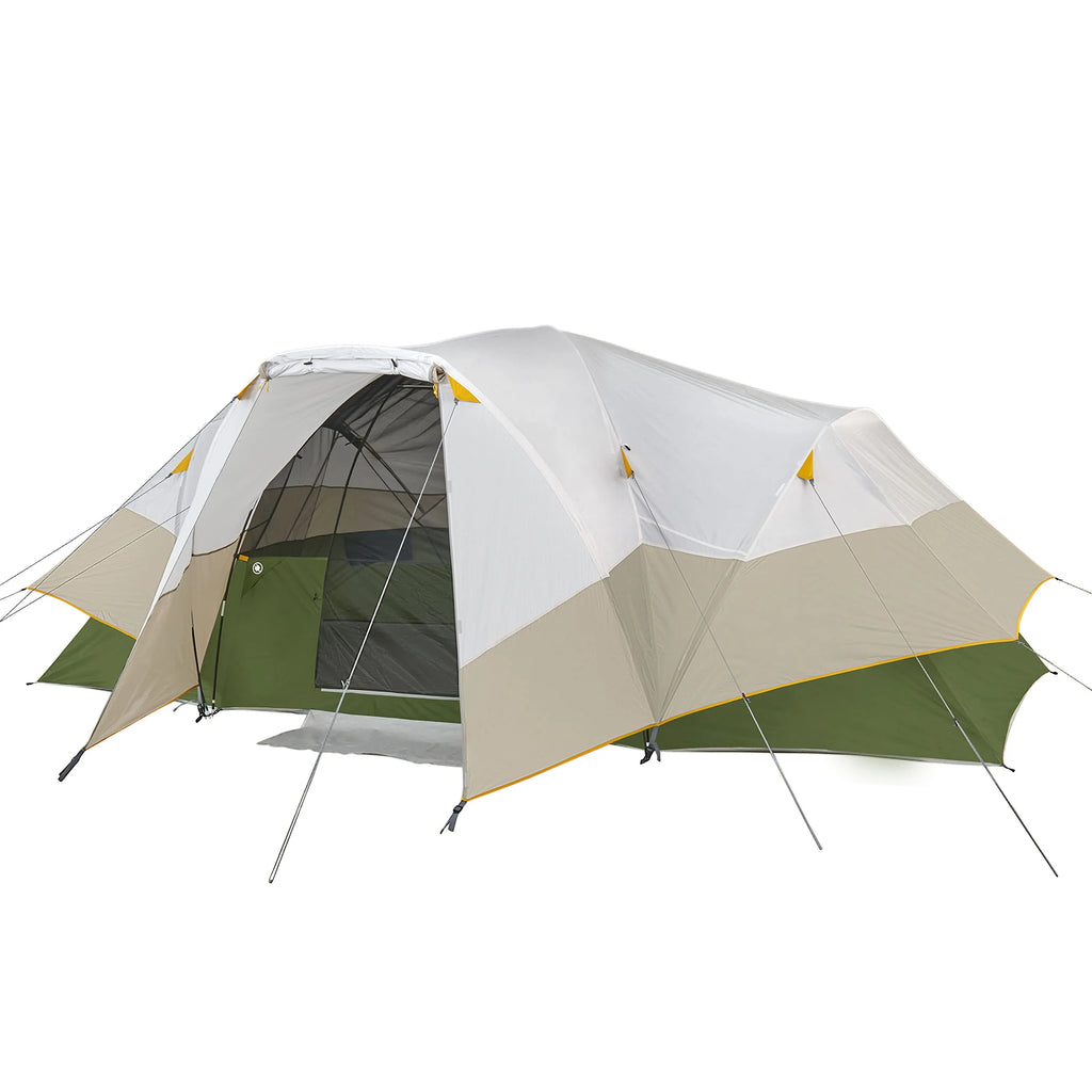 Beige/Green 8 Person Hybrid Dome Family Camping Tent H741015