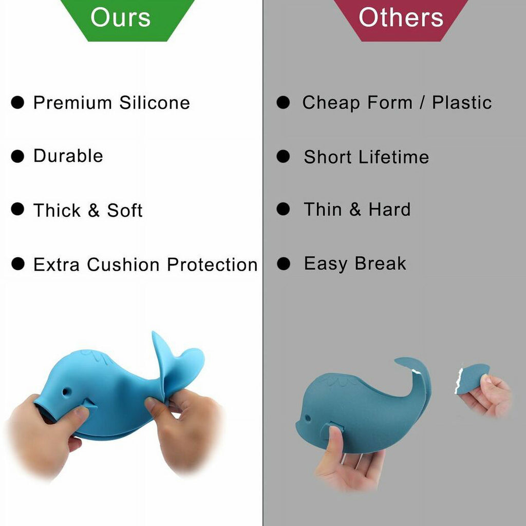 Blue Silicone Bathtub Faucet Cover Q349624