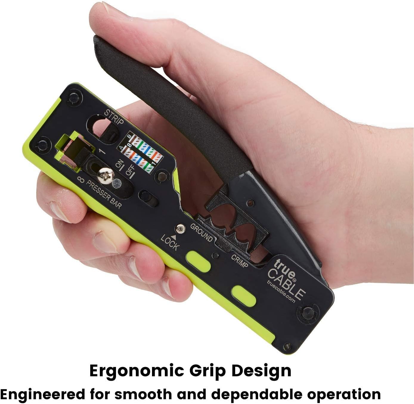 Crimp and Termination Tool for Cat5e, Cat6, Cat6A Ethernet RJ45 Connectors A8522