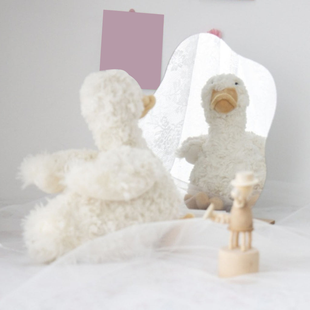 7.8in Fluffy Duck Plush Toy with PP Cotton Filling V555