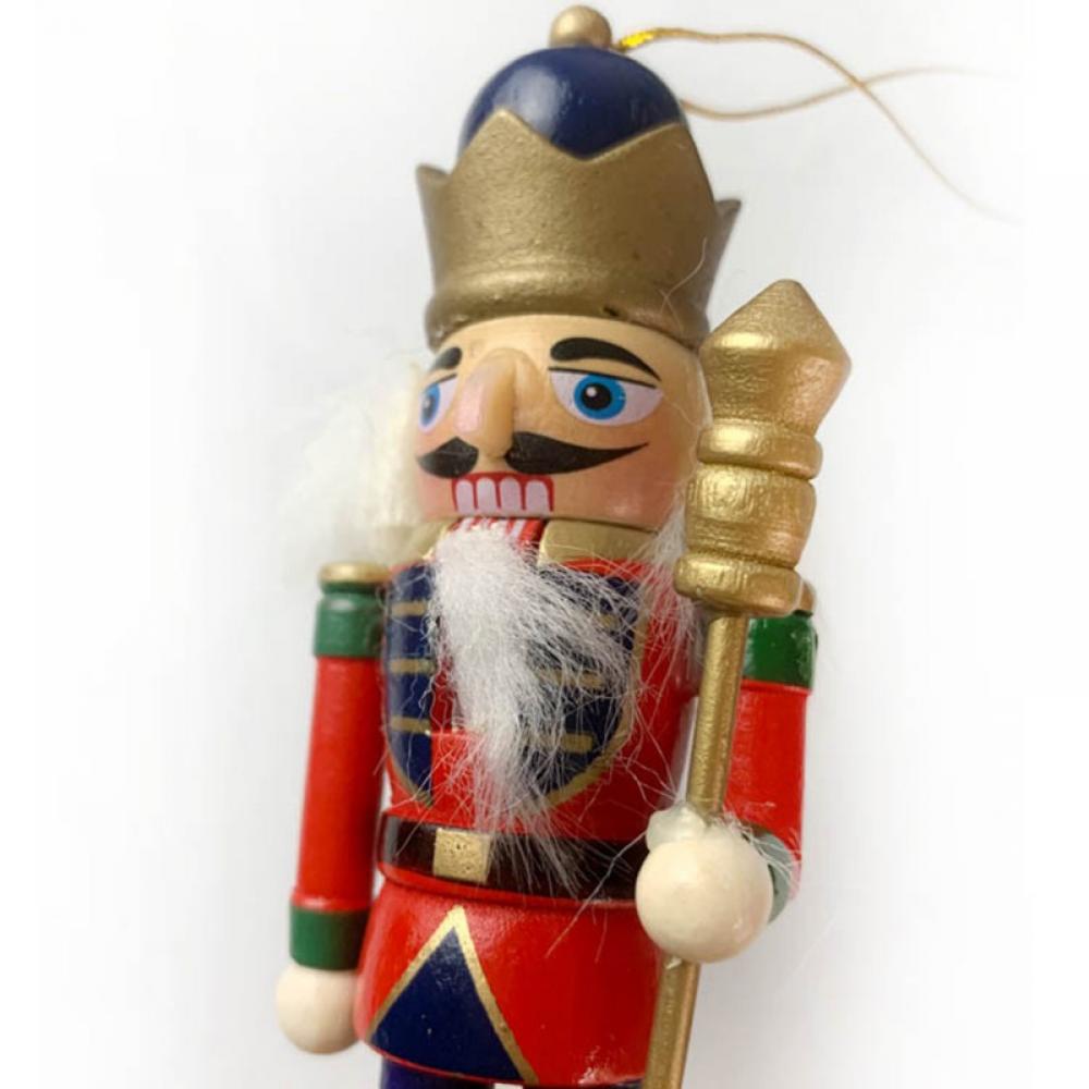 5pcs Wooden Nutcracker Soldier Doll Handcraft Walnut Puppet Toy Home Desktop Decor G894