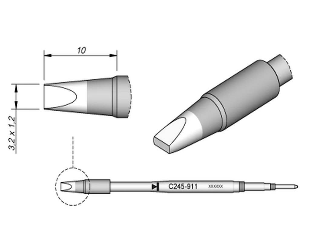 Cartridge Chisel 3.2mm x 1.2mm S5033