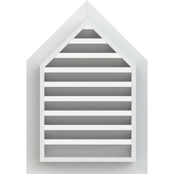 14 inch x 20 inch Peaked Top PVC Gable Vent V801753