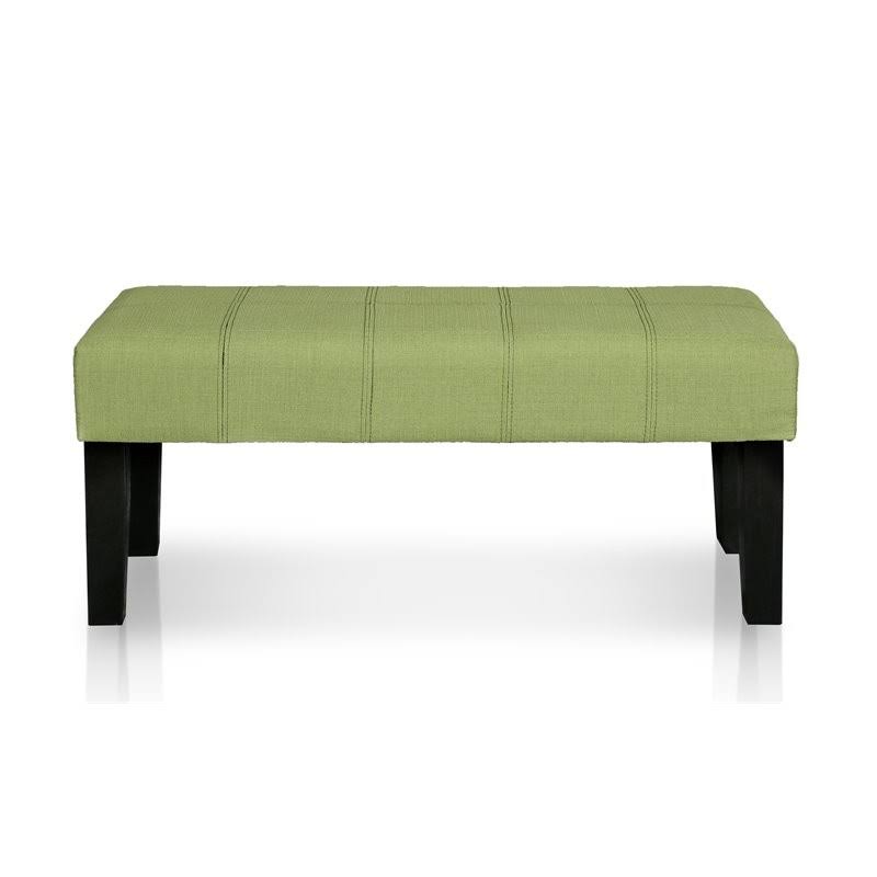 Green Fabric Accent Bench F5452