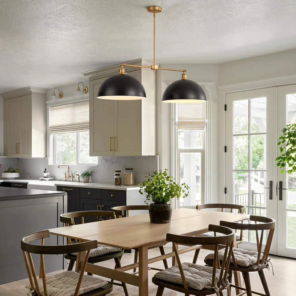 2-Light Linear Dome Industrial Pendant E2191
