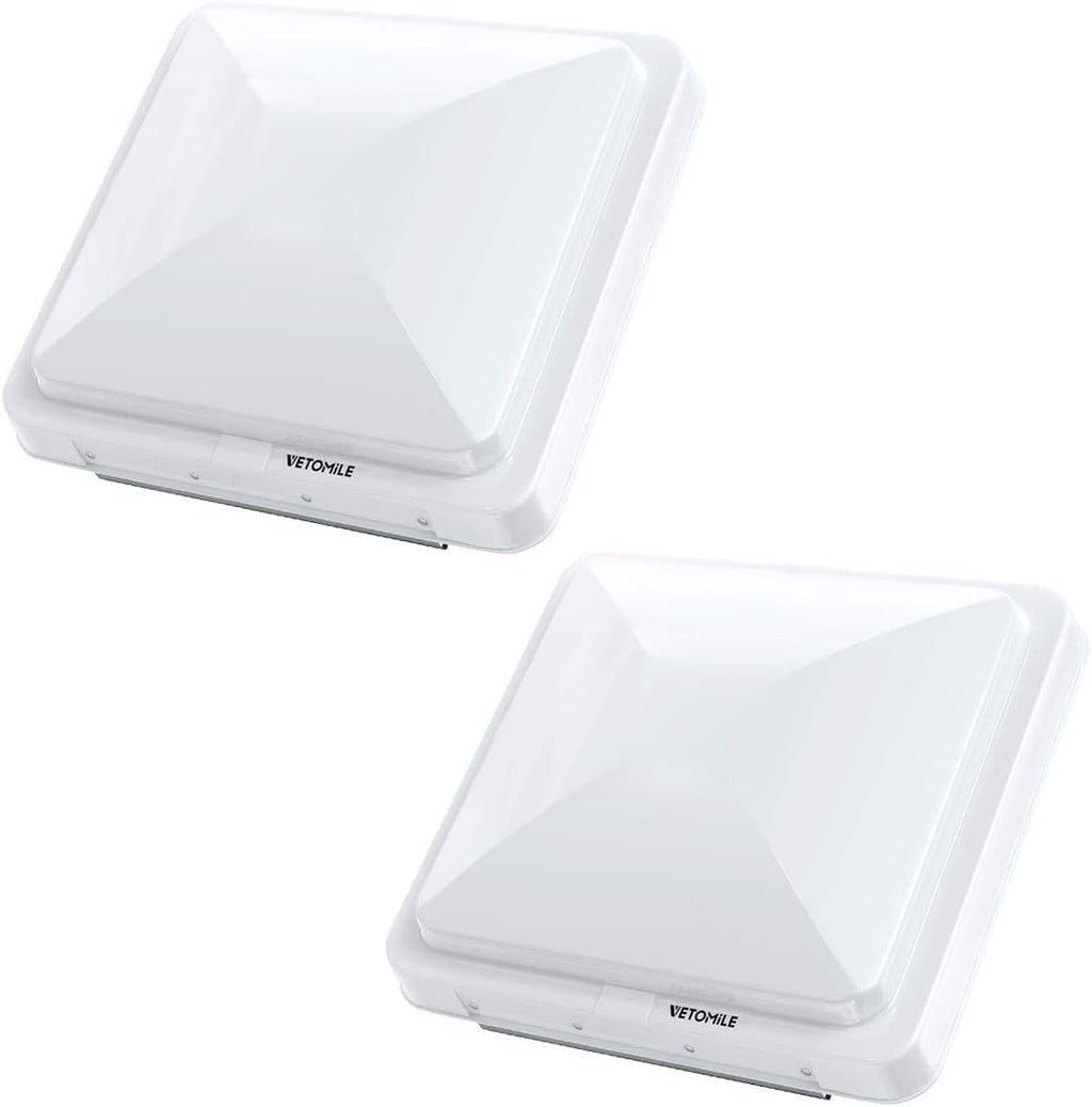 RV Roof Vent Lid Cover 14 inch White 2 Pack X76892
