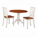 3 Pcs Dining Set with 2 Wood Chairs in Buttermilk C7547