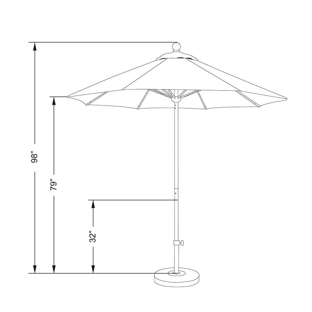 7.5 ft. Fiberglass Market Umbrella Z99983