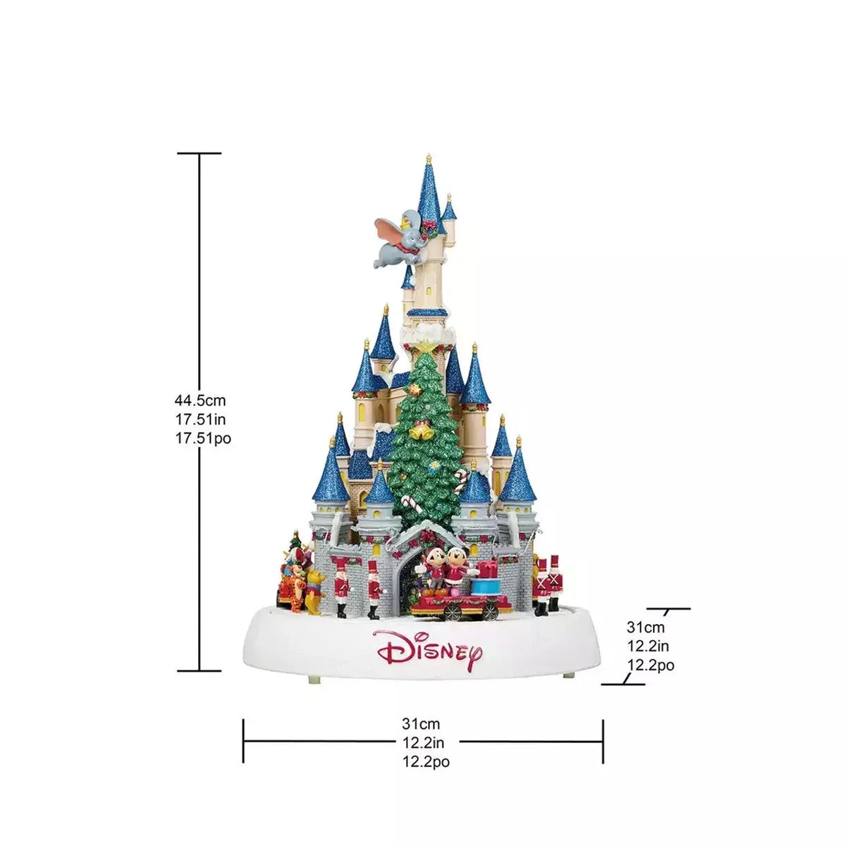 Disney Animated Christmas Castle Parade with LED Lights & Sounds B175