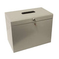 Grey A4 Metal File Box V7305