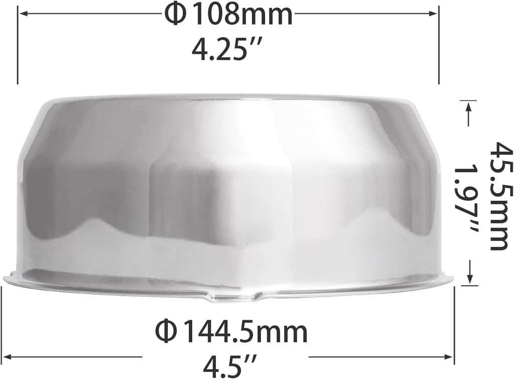 108MM 4.25Inch Chrome Wheel Center Caps, Pack of 4 U89525
