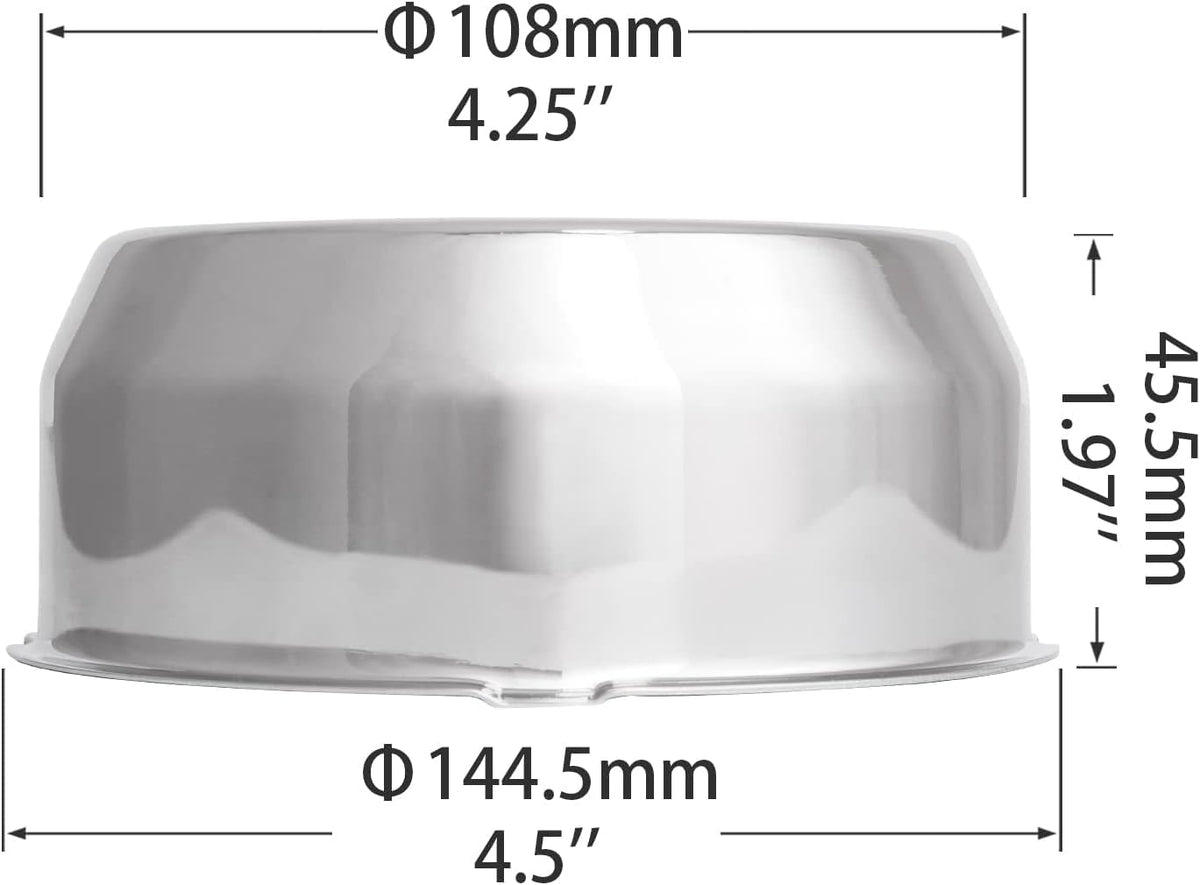 108MM 4.25Inch Chrome Wheel Center Caps, Pack of 4 U89525