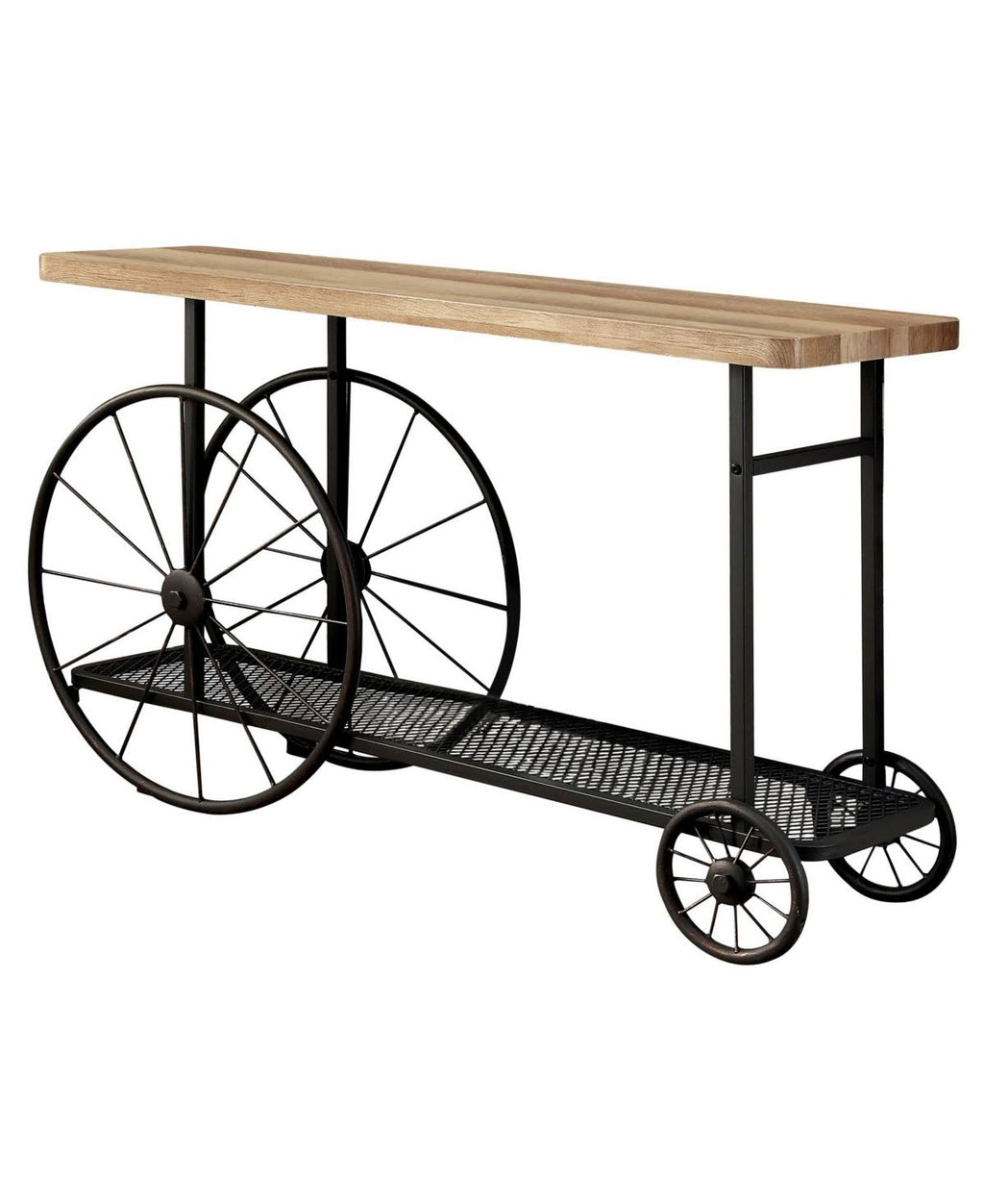 Black Sofa Table with Caster Wheels I503