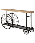 Black Sofa Table with Caster Wheels I503