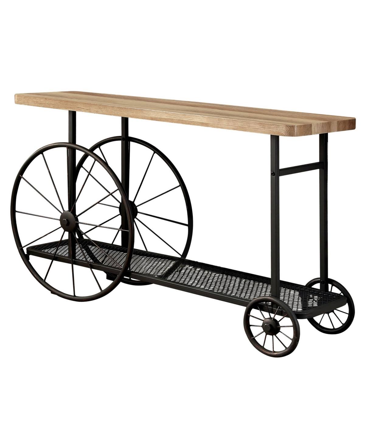 Black Sofa Table with Caster Wheels I503