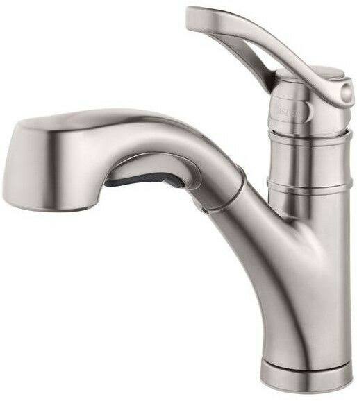 Single-Handle Pull-Out Sprayer Kitchen Faucet in Stainless Steel W297430
