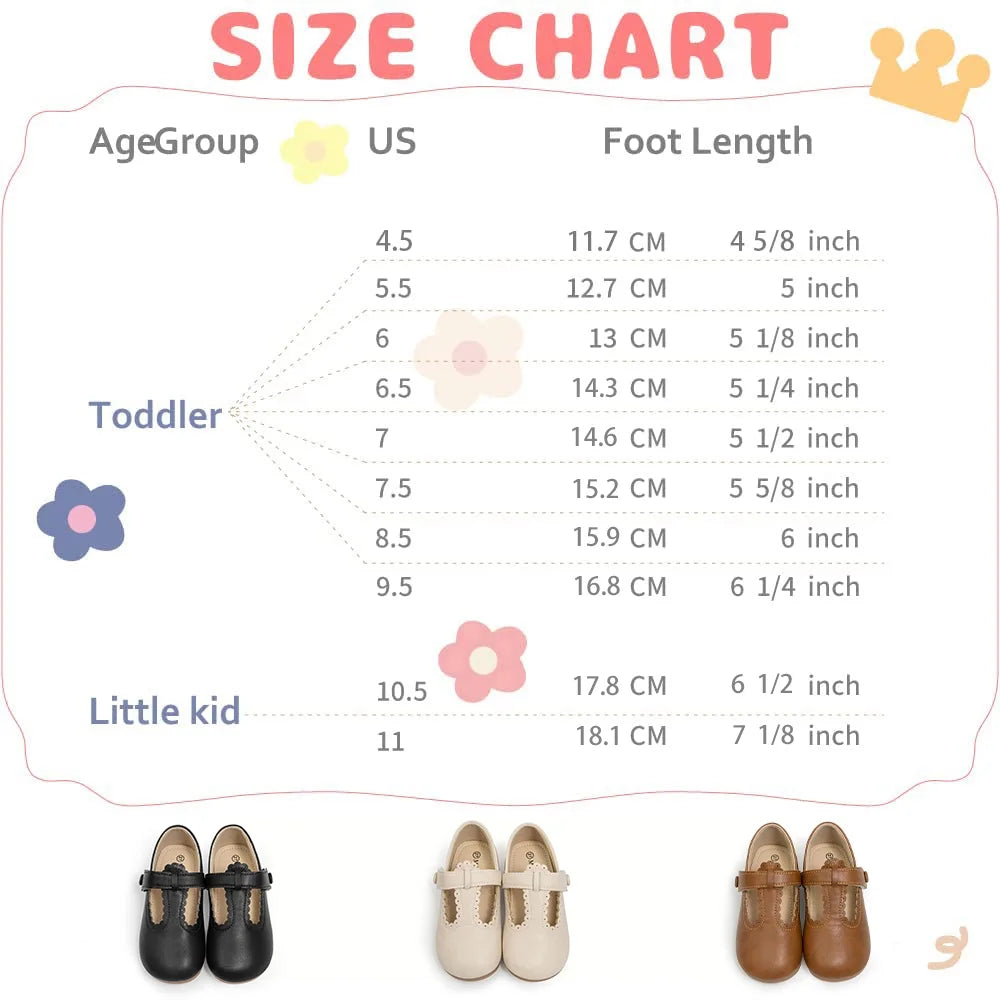 Toddler Girls Mary Jane Soft Sole Princess Shoes X601