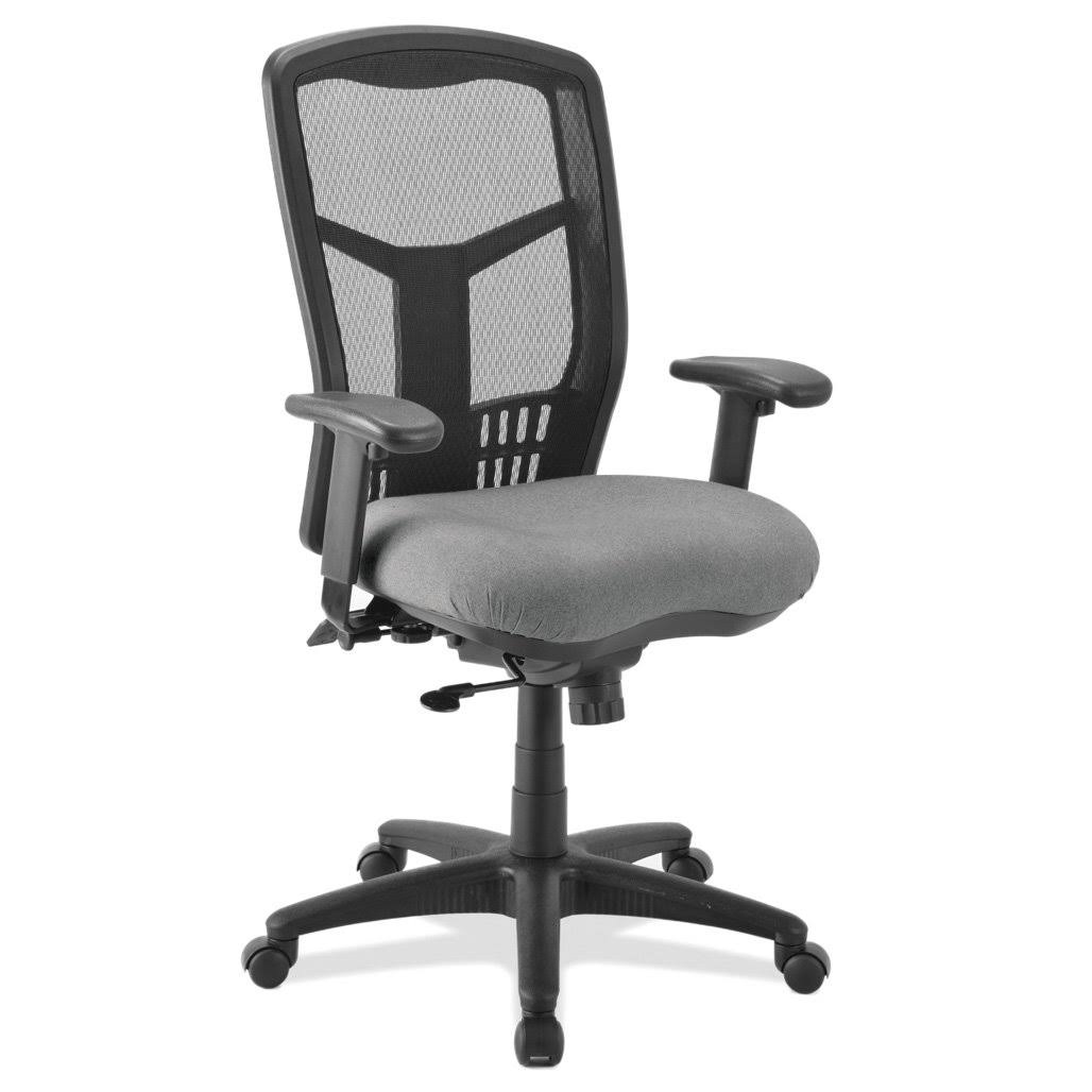 Gray High Back Mesh Chair with Seat Slider J290709