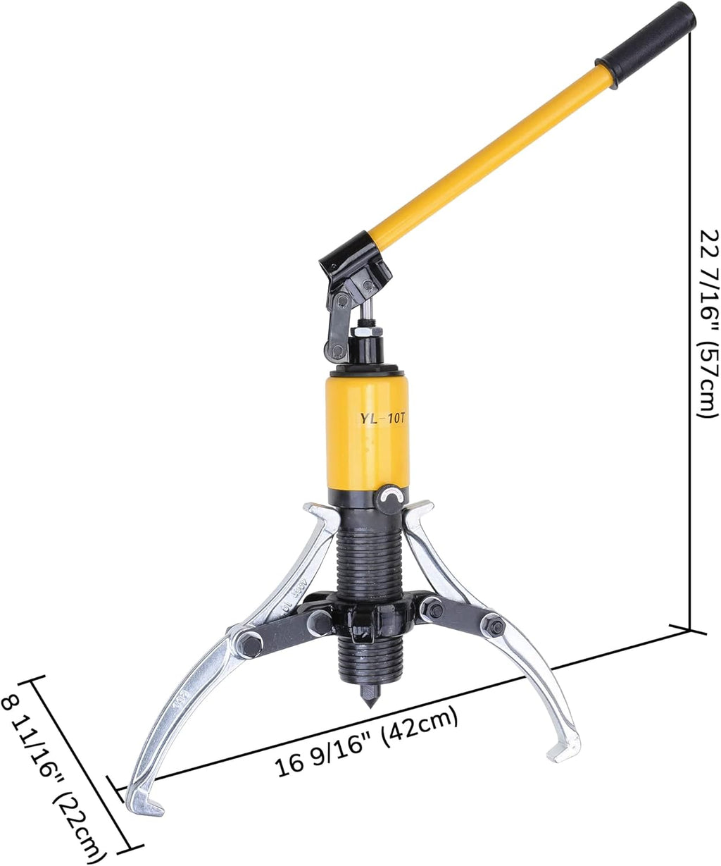 3-Jaw Hydraulic Gear Puller Set 10 Ton with Case Z214