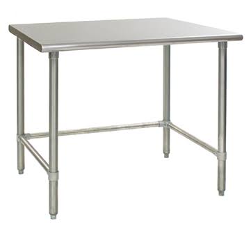 72x22 x 18x22 Stainless Steel Work Table with Galvanized Cross Bar R749014