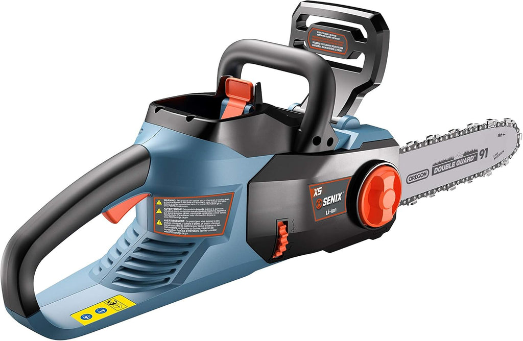 14 Inch 58V Cordless Chainsaw with Oregon Bar and Chain, Bare Tool D74342