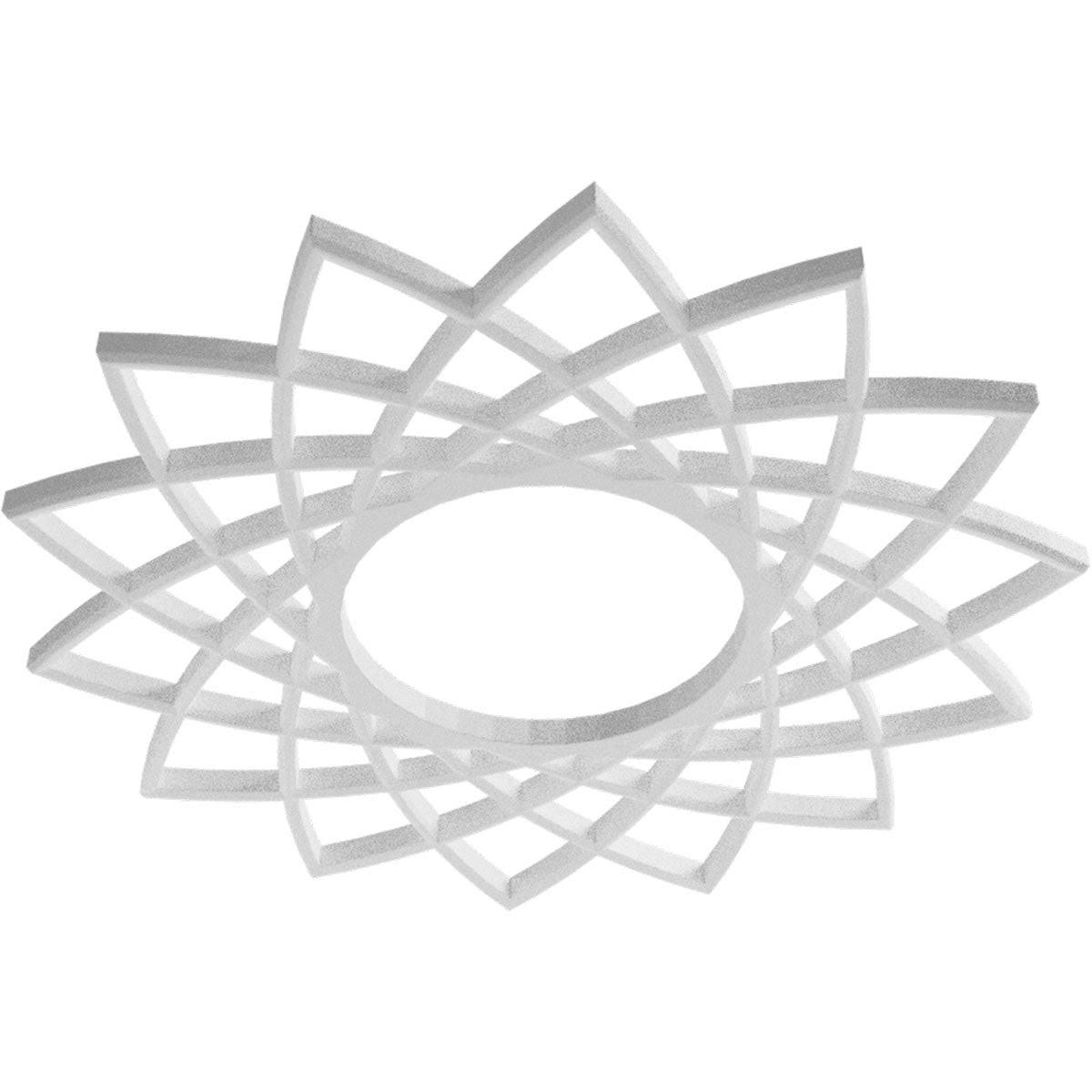 36x22OD x 13 7/8x22ID x 1x22P PVC Pierced Ceiling Medallion, Antiqued Bra W626