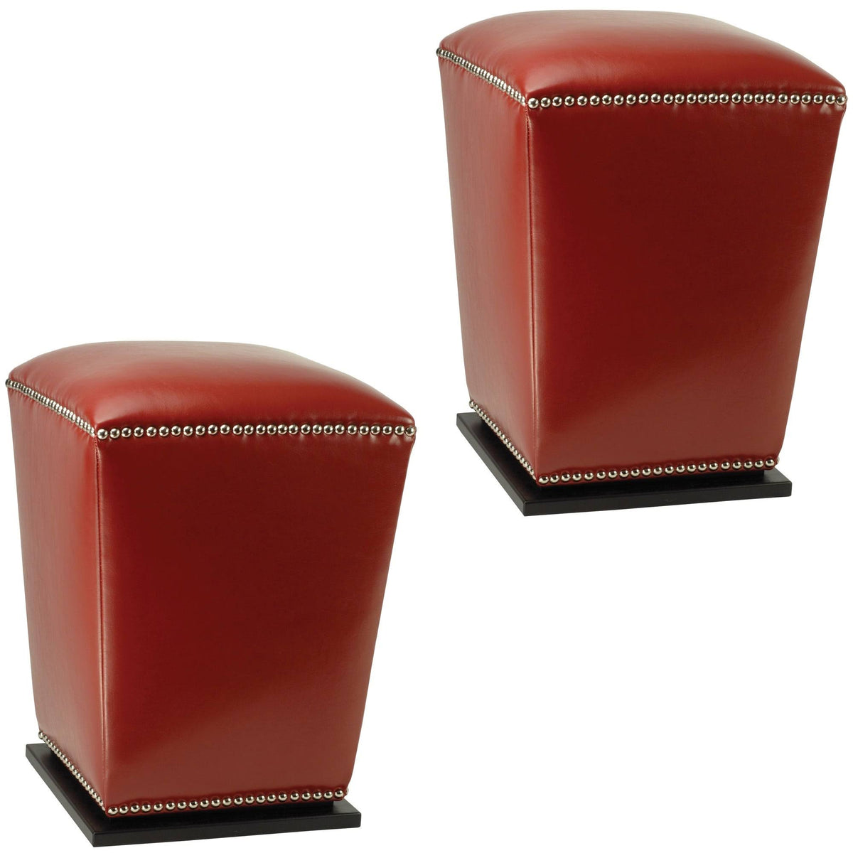 Red Ottoman Set of 2 L97913