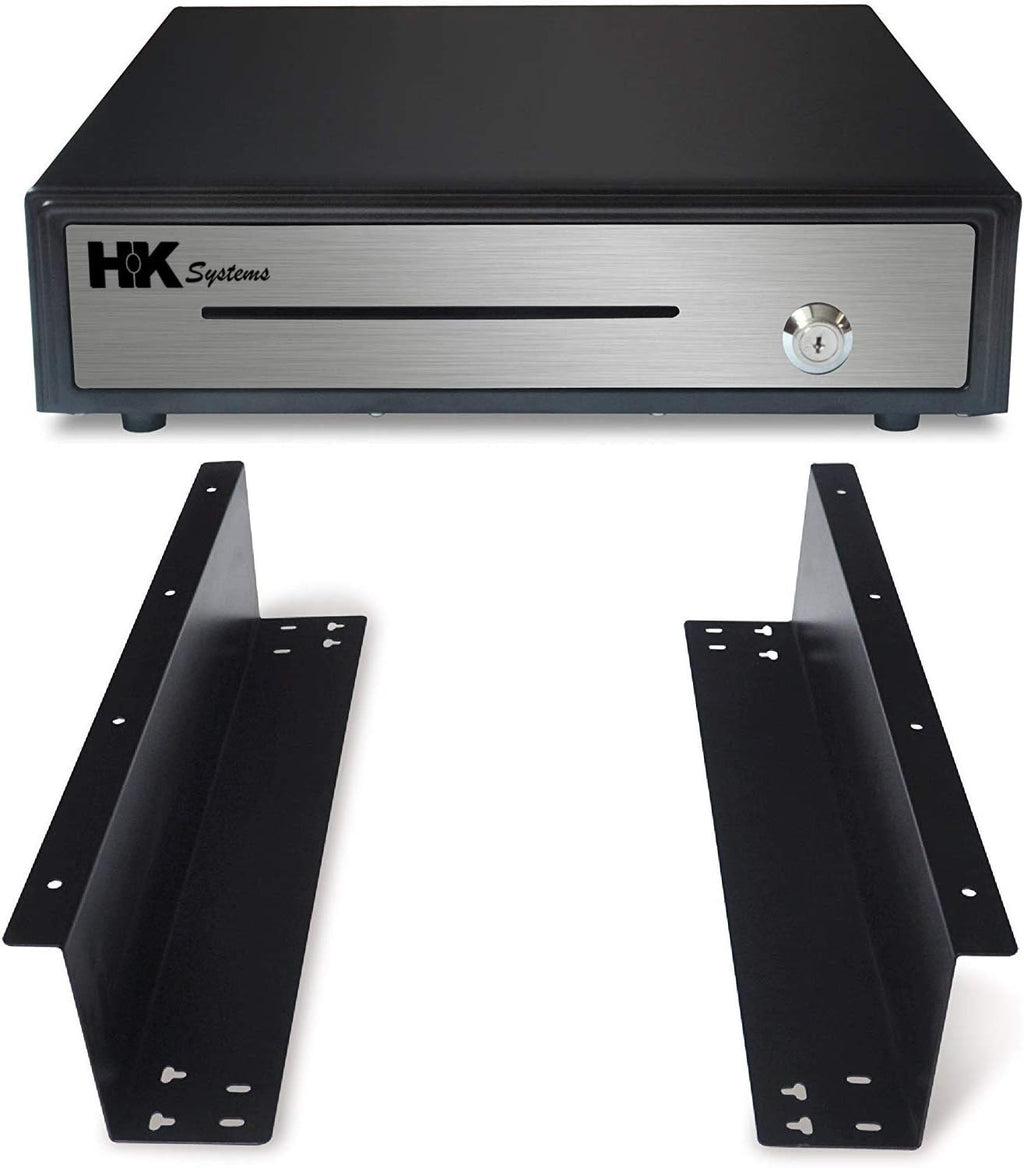 16 Heavy Duty Black Push Open Cash Drawer with Metal Bracket H135290