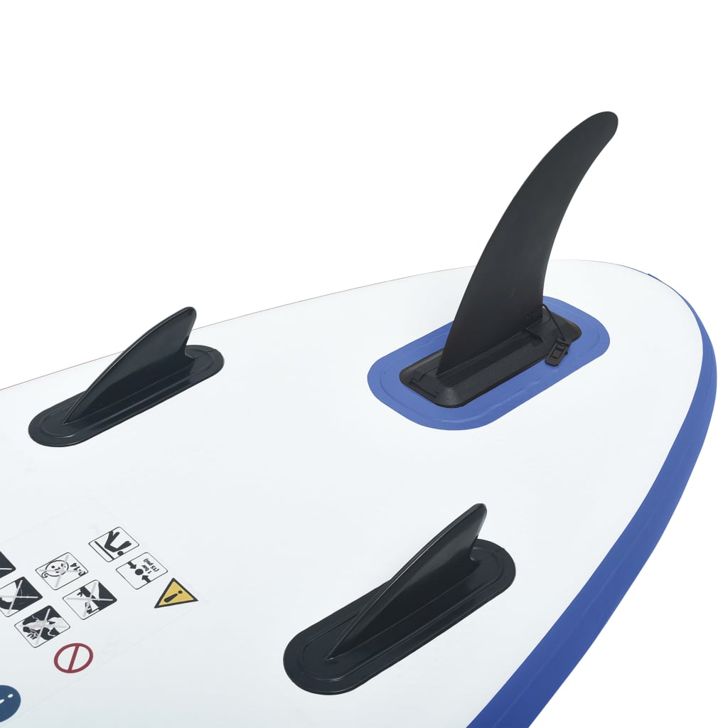 Blue and White Inflatable Paddle Board Set I225073