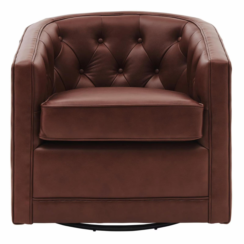 Top Grain Leather Swivel Chair D883012