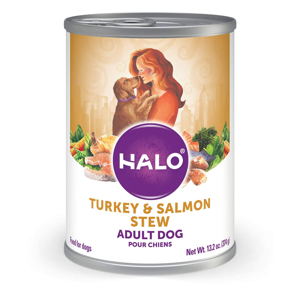 12 cans Succulent Salmon Dog Food, 13.2 oz each Z45806