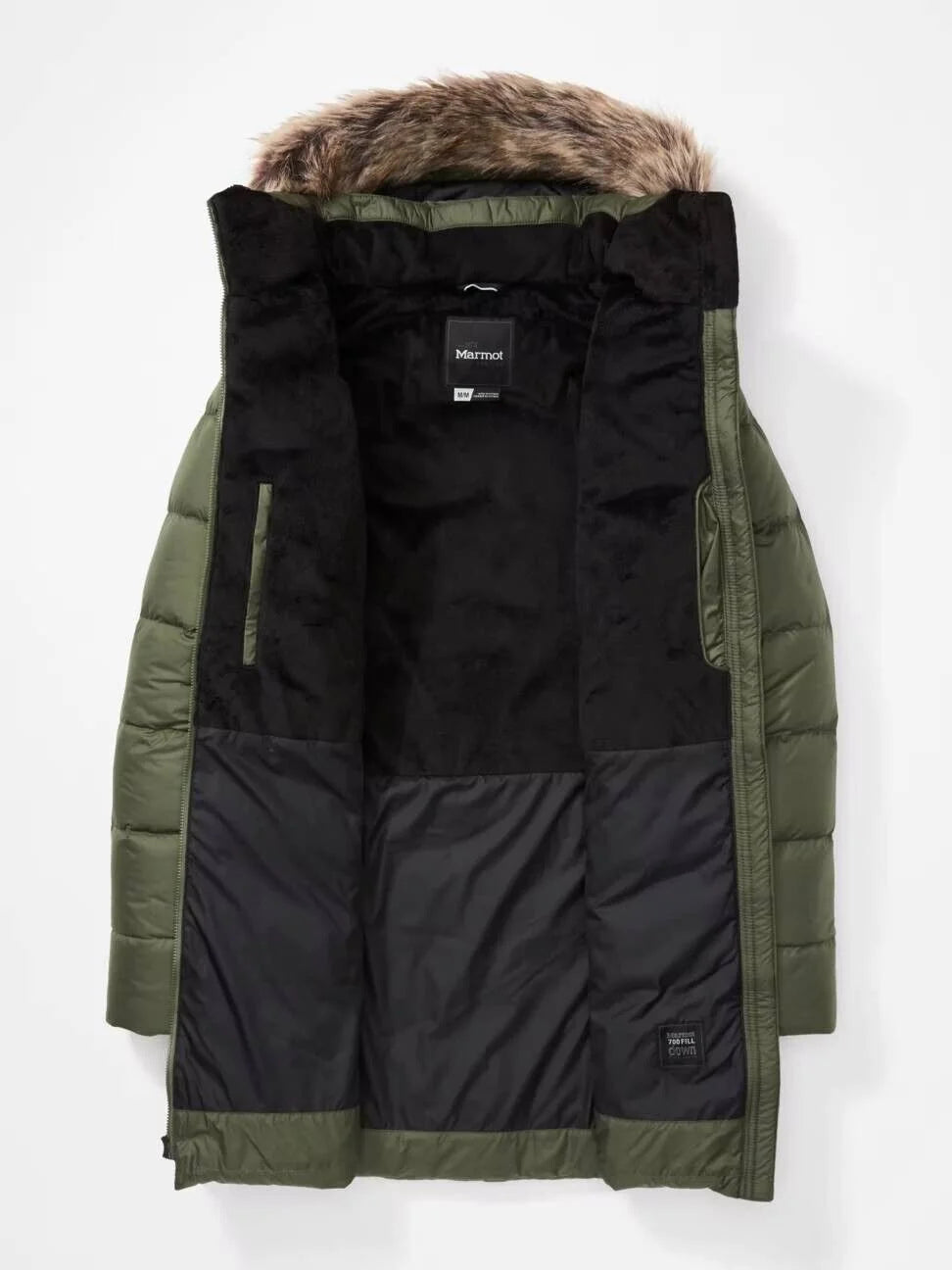 Women's Montreal Hooded Faux-Fur-Trim Coat XS Nori Green Z601514