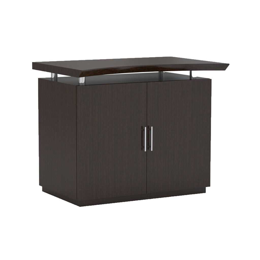 Textured Mocha Wood Storage Cabinet Y60334
