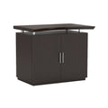 Textured Mocha Wood Storage Cabinet Y60334
