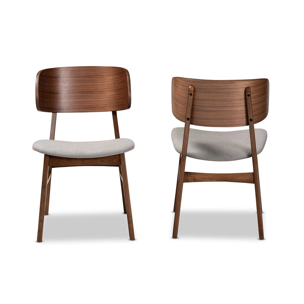 Grey/Walnut Brown Dining Chair, Set of 2 C84860