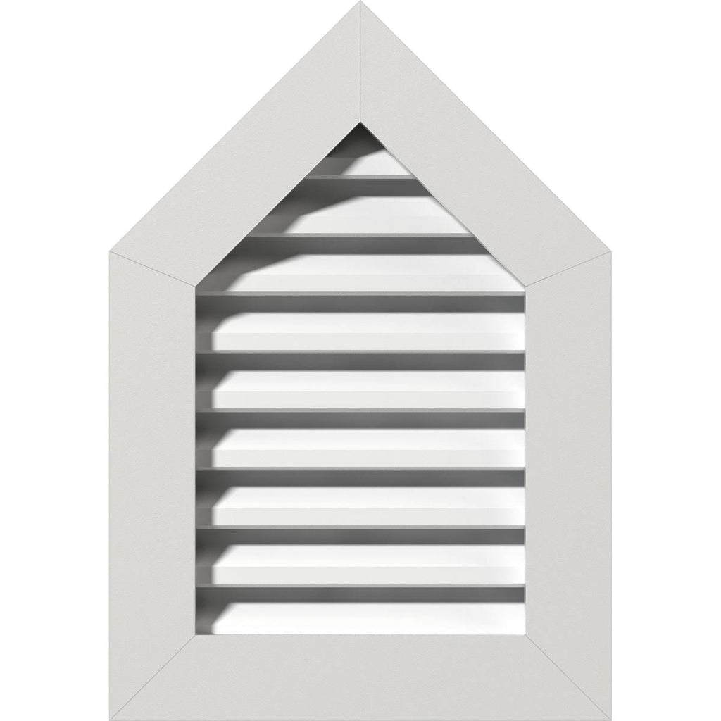 14 inch x 20 inch Peaked Top PVC Gable Vent V801753