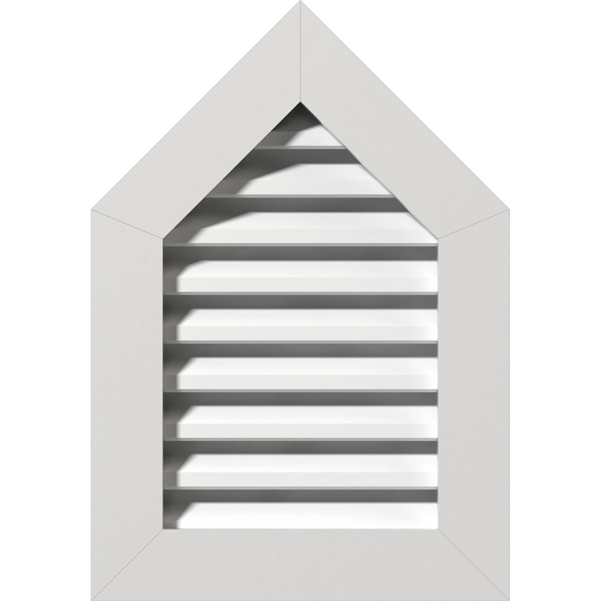 Peaked Top Gable Vent, PVC, 14/12 Pitch W275