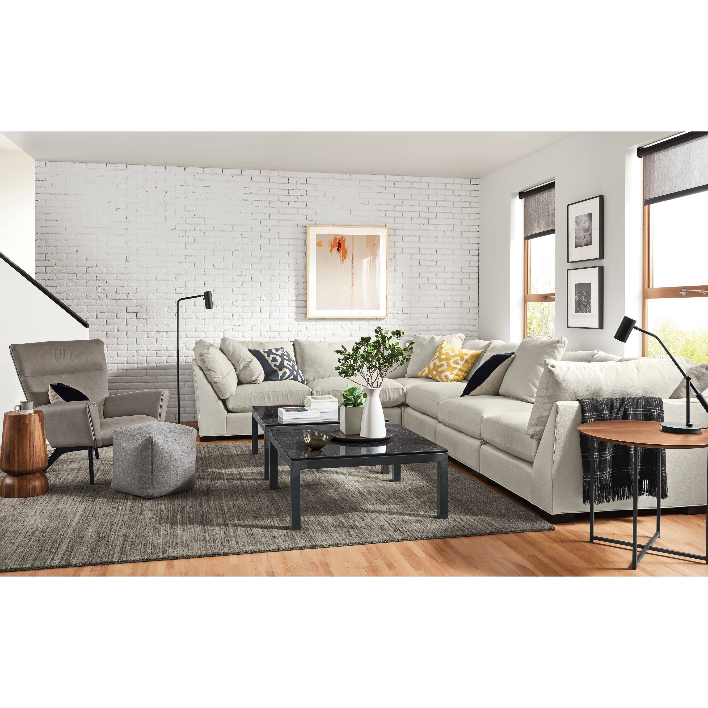 Round End Table with Smoke Tempered Glass Top S9040